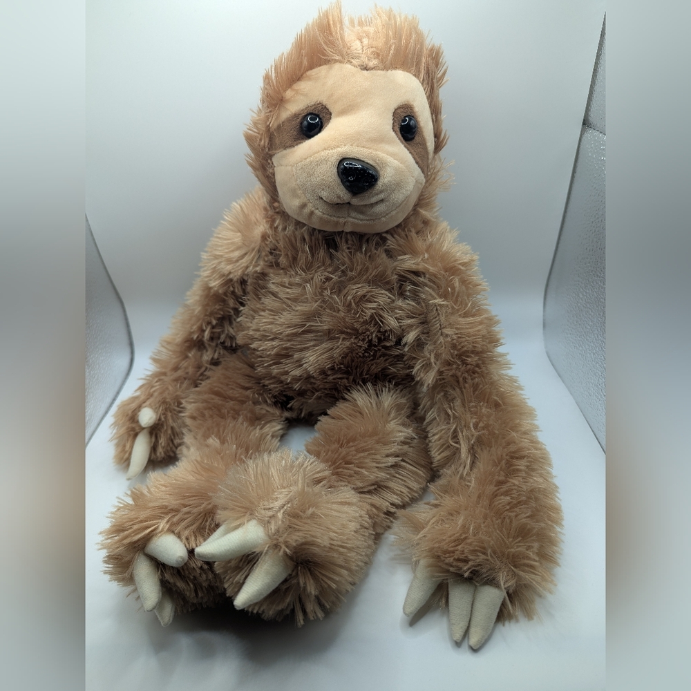 The Bear Factory 2001 Sloth Plush Brown Stuffed Animal Toy Floppy 17” pocket